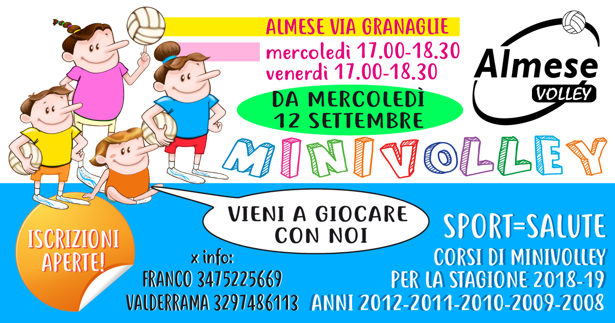 MINIVOLLEY ISIL per TUTTI!!! FAI PASSAPAROLA…. TI ASPETTIAMO IN PALESTRA AD ALMESE !